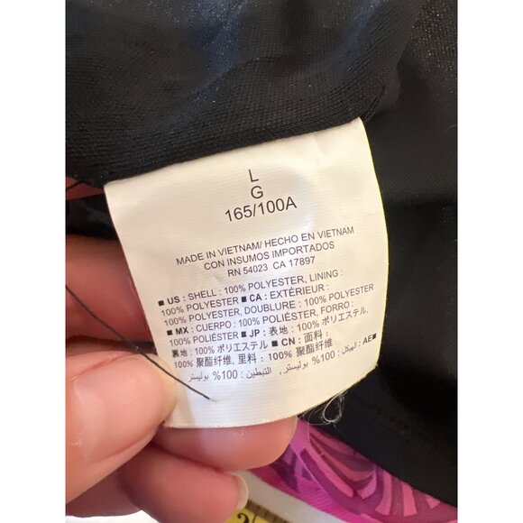 Old Navy Halter Maxi Dress Geometric Black White Pink Print Large - Picture 4 of 7